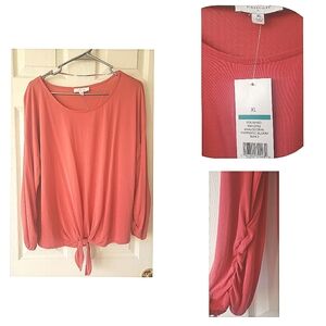 NWT XL New Directions Front Tie Top